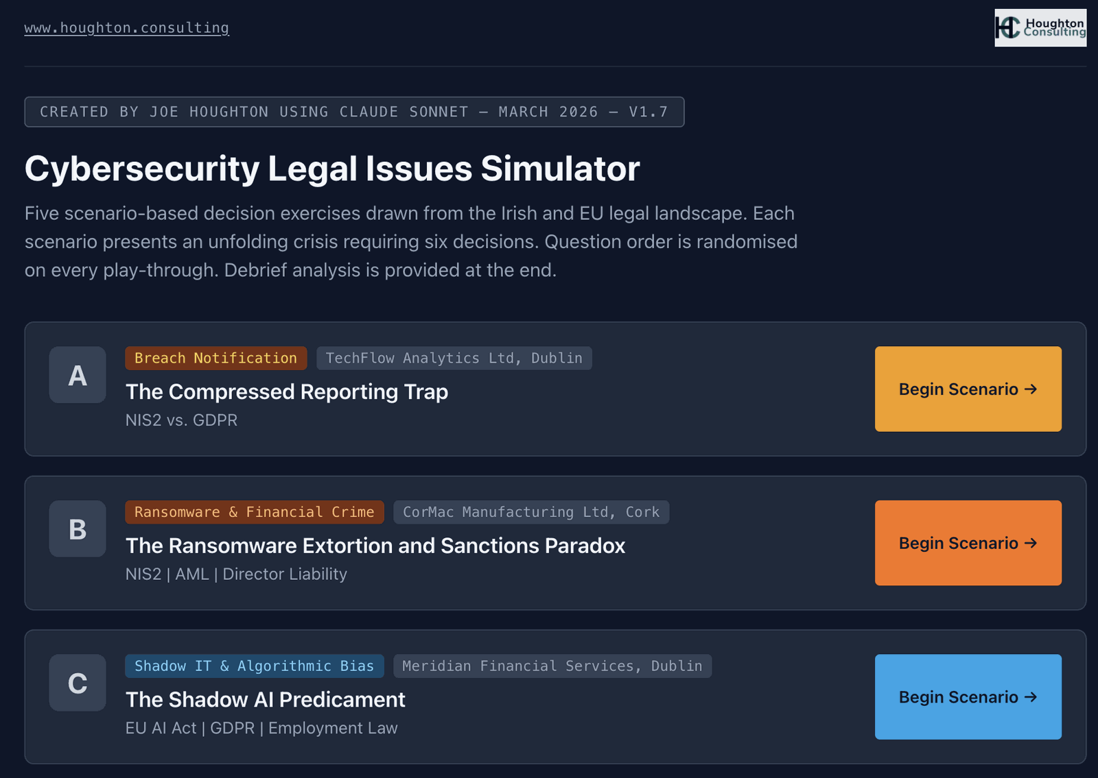 Screenshot of Cybersecurity Simulator